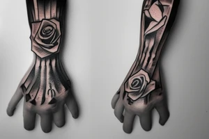 skeleton hand tattoo idea