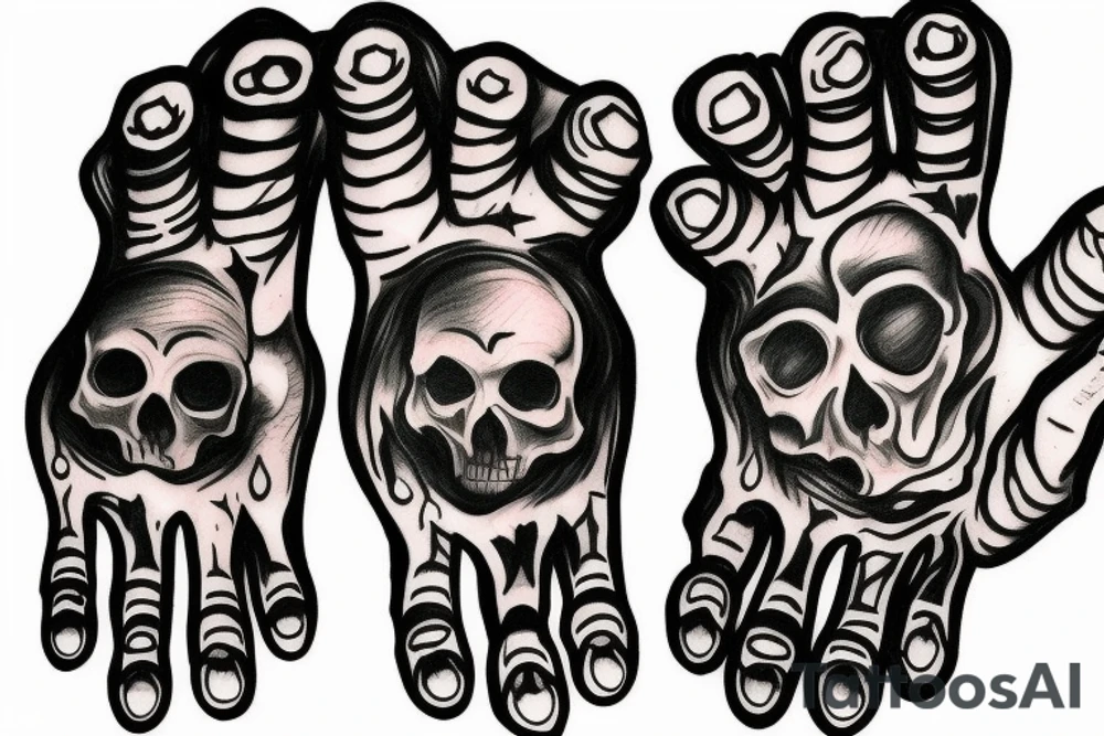 skeleton hand tattoo idea
