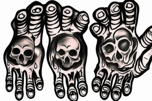 skeleton hand tattoo idea