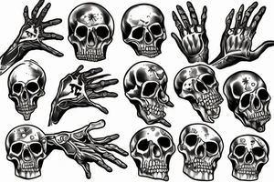 hand of bones tattoo idea