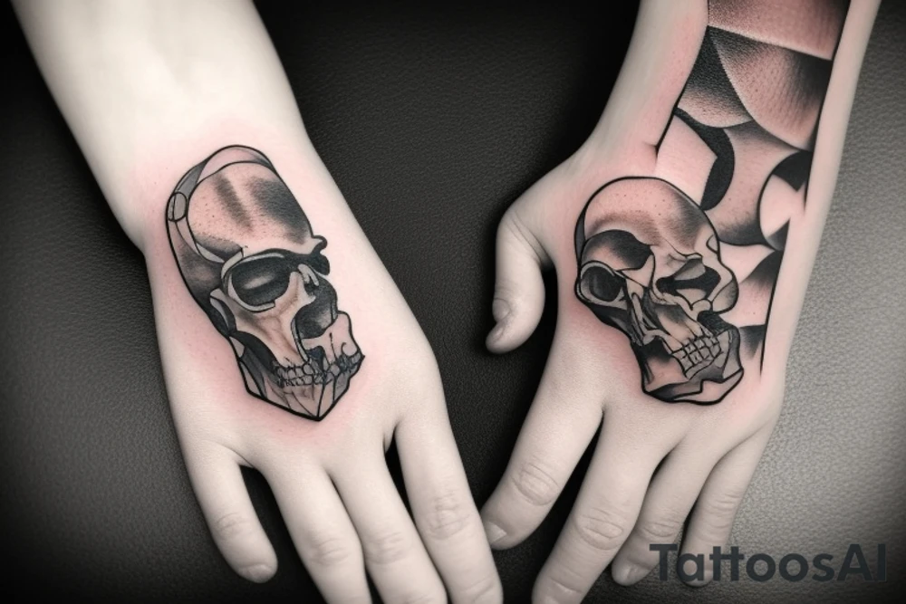 hand of bones tattoo idea