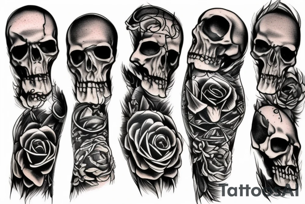 hand of bones tattoo idea