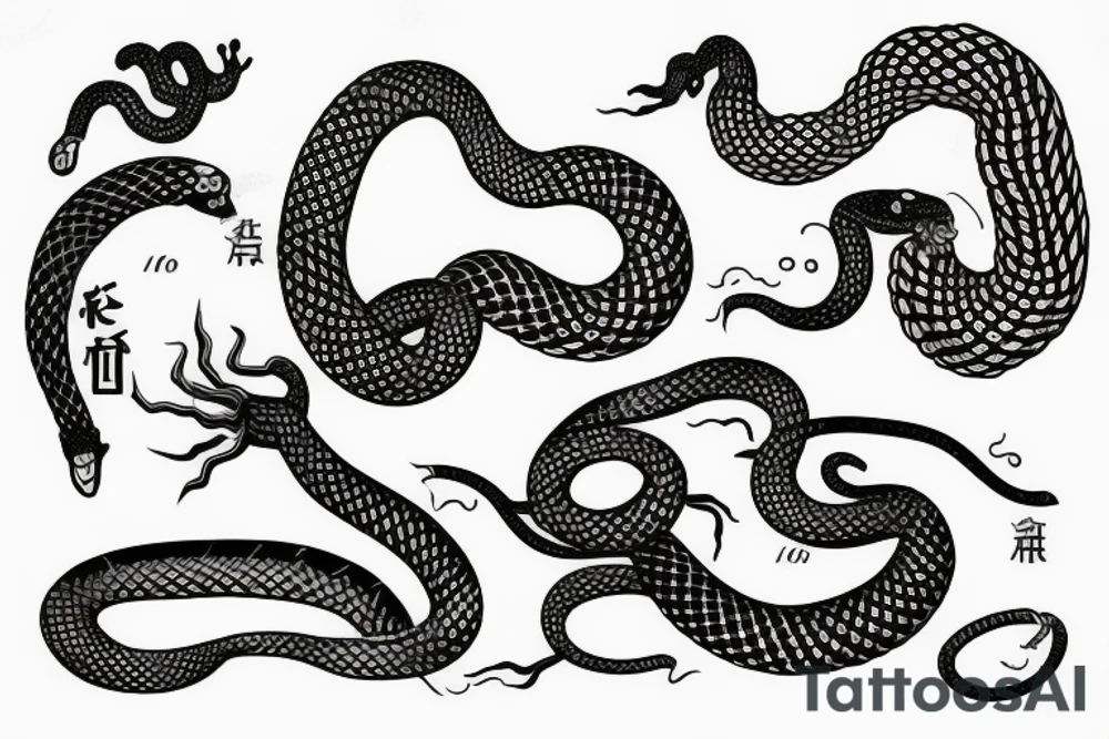 hand with snake around it tattoo idea