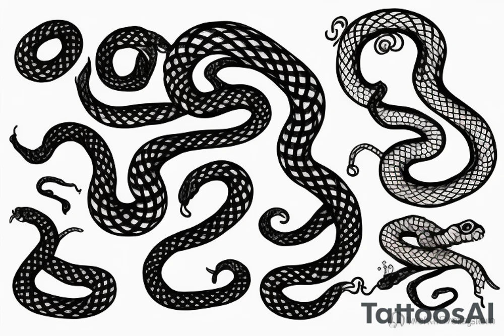hand with snake around it tattoo idea