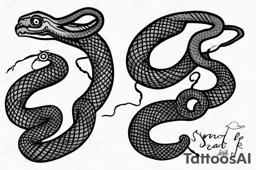 hand with snake around it tattoo idea