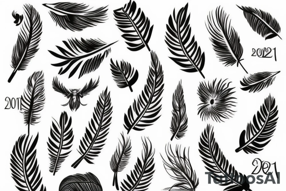 August 8th 2021 put with a feather tattoo idea