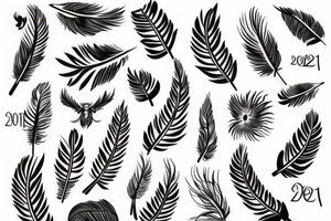 August 8th 2021 put with a feather tattoo idea