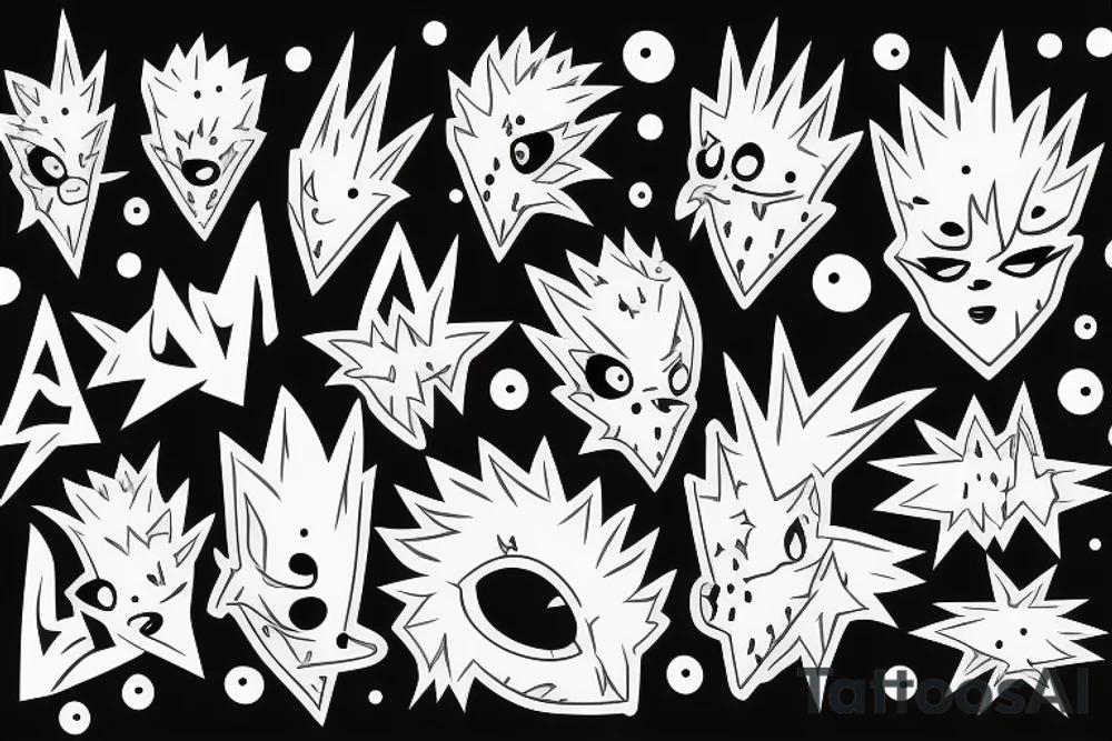 Spikey tattoo idea