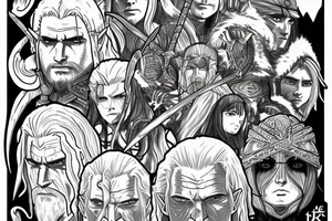 Lord of the rings witcher berserk naruto skyrim tattoo idea