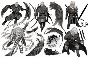 Lord of the rings witcher berserk naruto skyrim tattoo idea