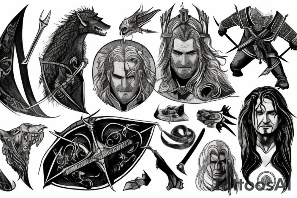 Lord of the rings witcher tattoo idea