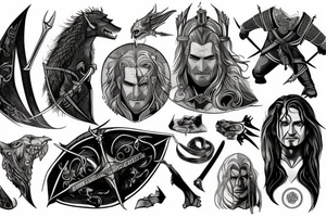 Lord of the rings witcher tattoo idea