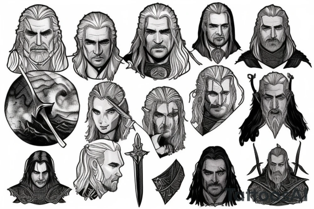 Lord of the rings witcher tattoo idea