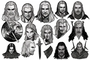 Lord of the rings witcher tattoo idea