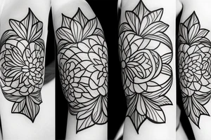 ornamental sunflower tattoo idea