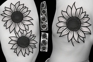 ornamental sunflower tattoo idea