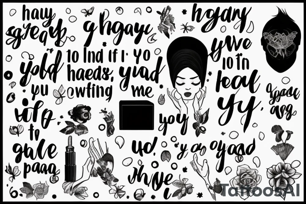 If I could learn how to hold my head up
Maybe life wouldn't seem like it's passing me by
If I could give myself what I give to you
Then maybe I'd find strength to hold on to tattoo idea