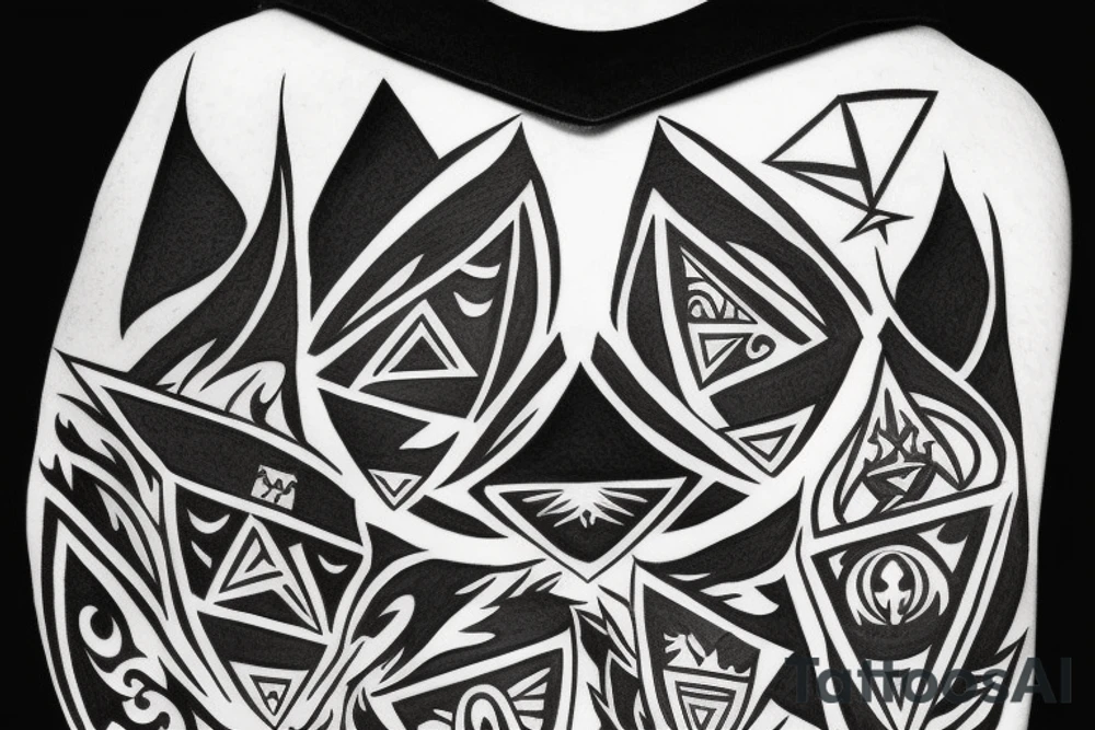 Harry Potter with the Tri-Force from Zelda tattoo idea