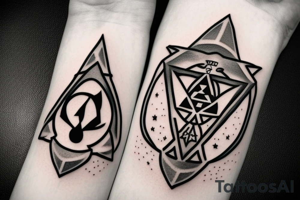 Harry Potter with the Tri-Force from Zelda tattoo idea