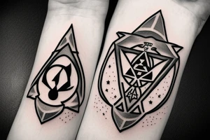 Harry Potter with the Tri-Force from Zelda tattoo idea
