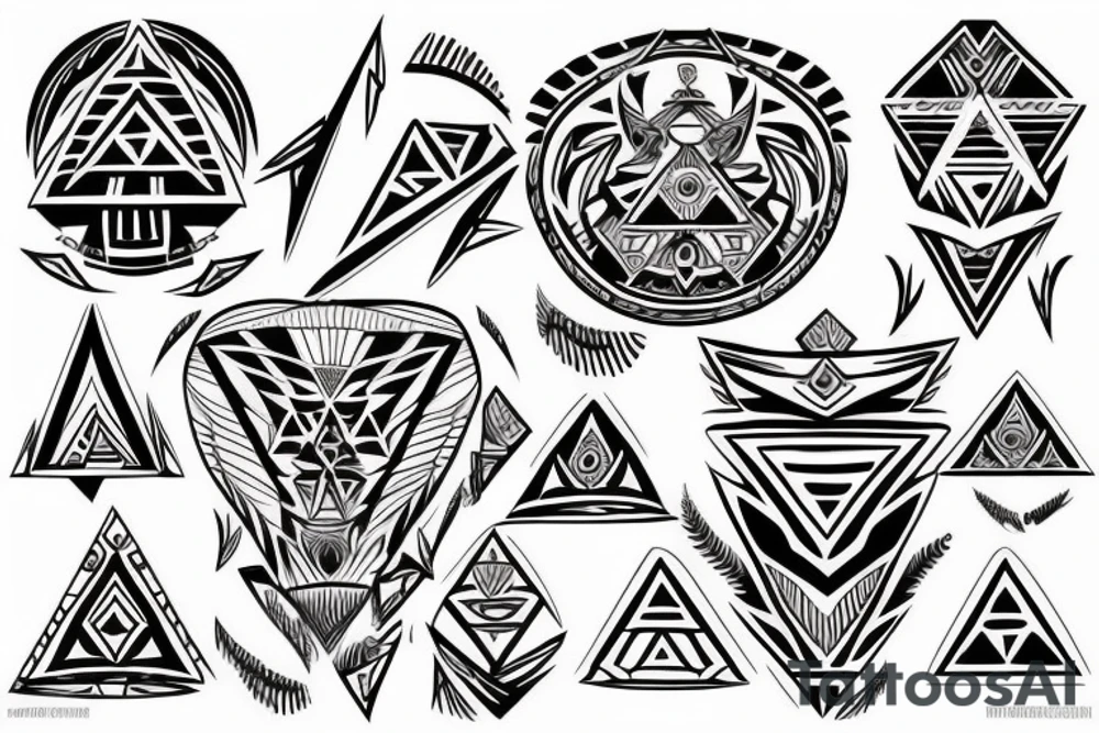 Aztec Tri-Force tattoo idea