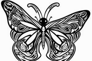 Butterfly exiting a wound. tattoo idea