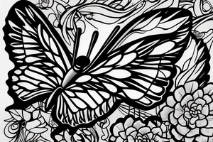 Butterfly exiting a wound. tattoo idea
