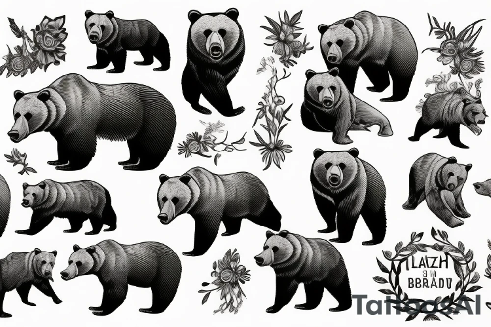 Grizzly bear tattoo idea