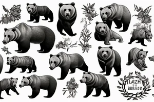 Grizzly bear tattoo idea