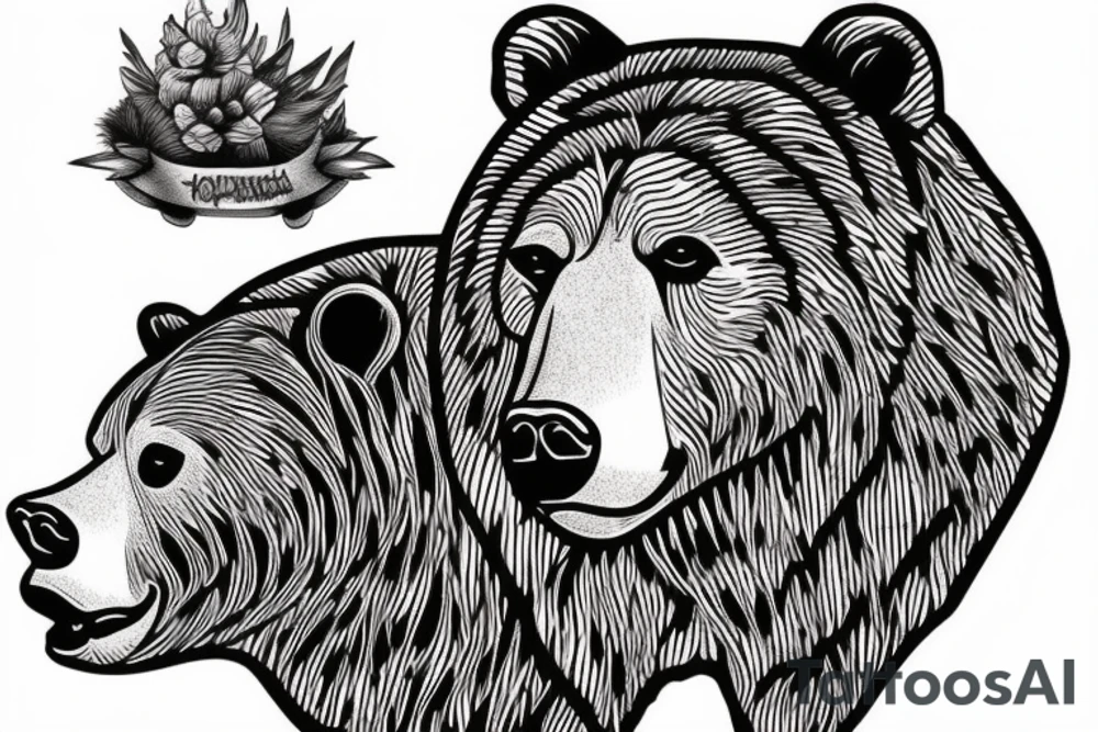 Grizzly bear tattoo idea