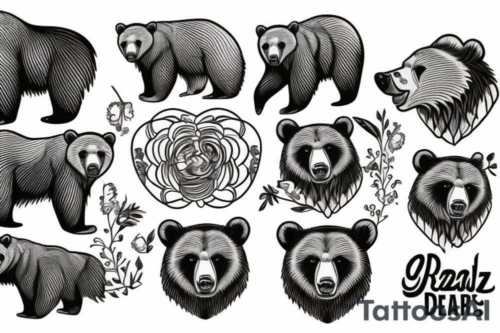 Grizzly bear tattoo idea