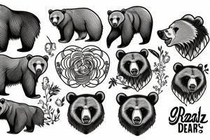 Grizzly bear tattoo idea