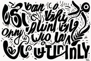 The words "Oh I wanna be guilty" with minimal Christian imagery incorporated tattoo idea