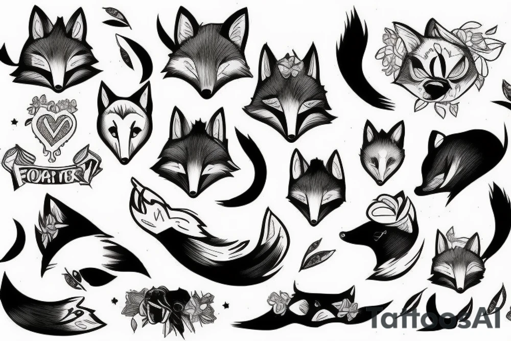 Fox small tatoo tattoo idea