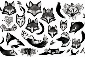 Fox small tatoo tattoo idea