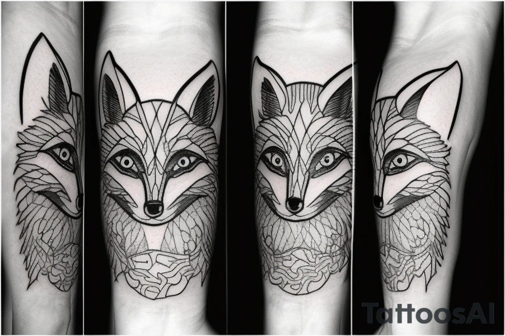 Fox small tatoo tattoo idea