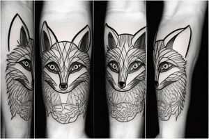 Fox small tatoo tattoo idea