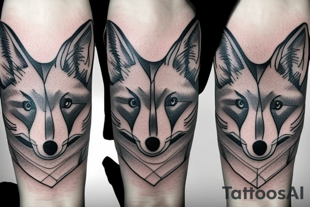Fox small tatoo tattoo idea