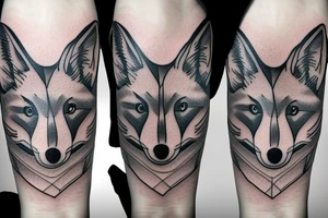 Fox small tatoo tattoo idea