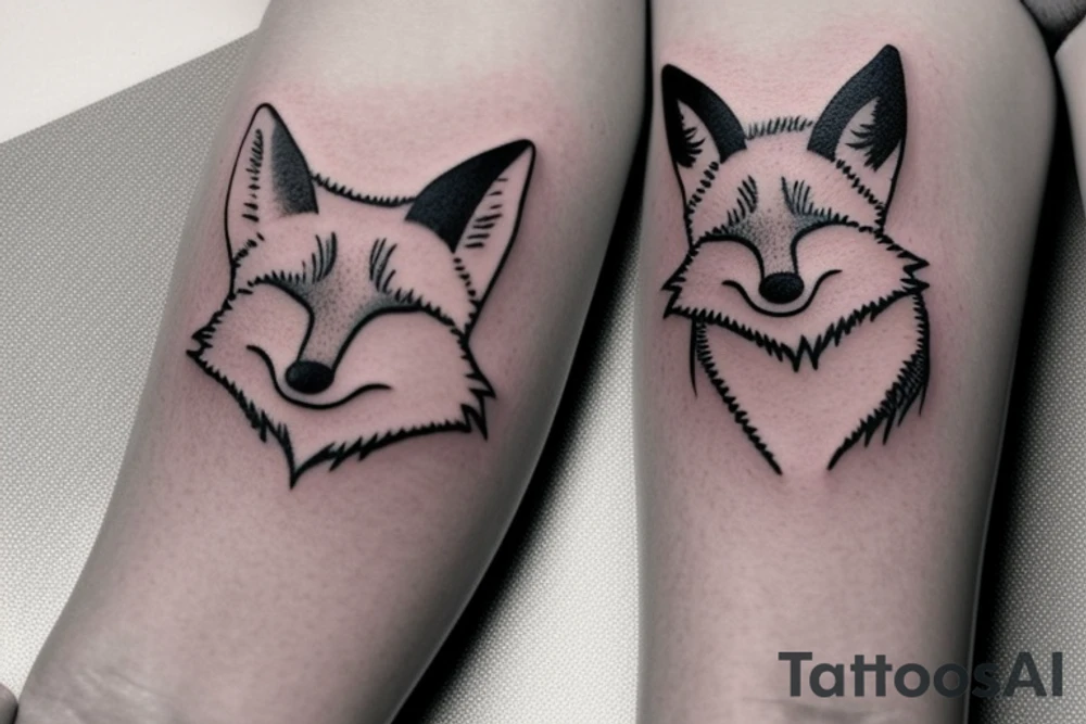 Fox small tatoo tattoo idea