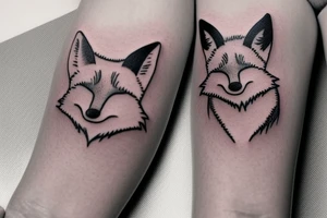 Fox small tatoo tattoo idea