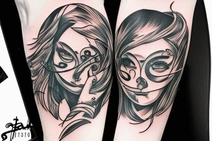 Tato on a brest tattoo idea