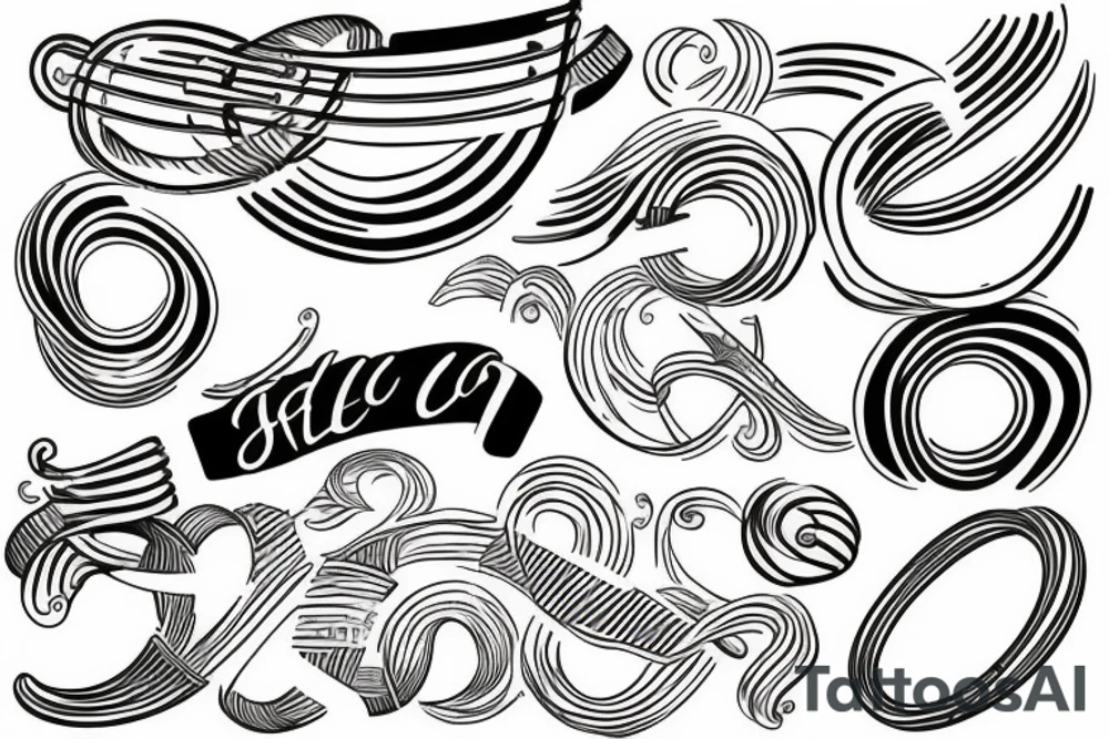 an infinity symbol that is a roller coaster tattoo idea
