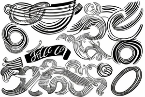 an infinity symbol that is a roller coaster tattoo idea