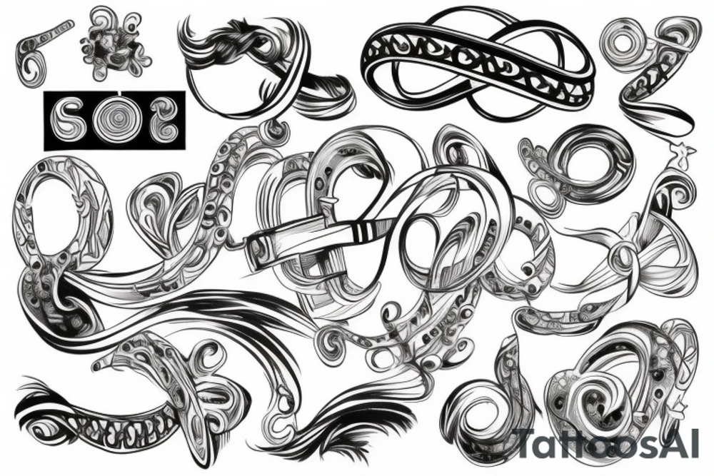 an infinity symbol that is a roller coaster tattoo idea