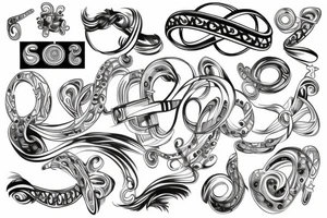 an infinity symbol that is a roller coaster tattoo idea