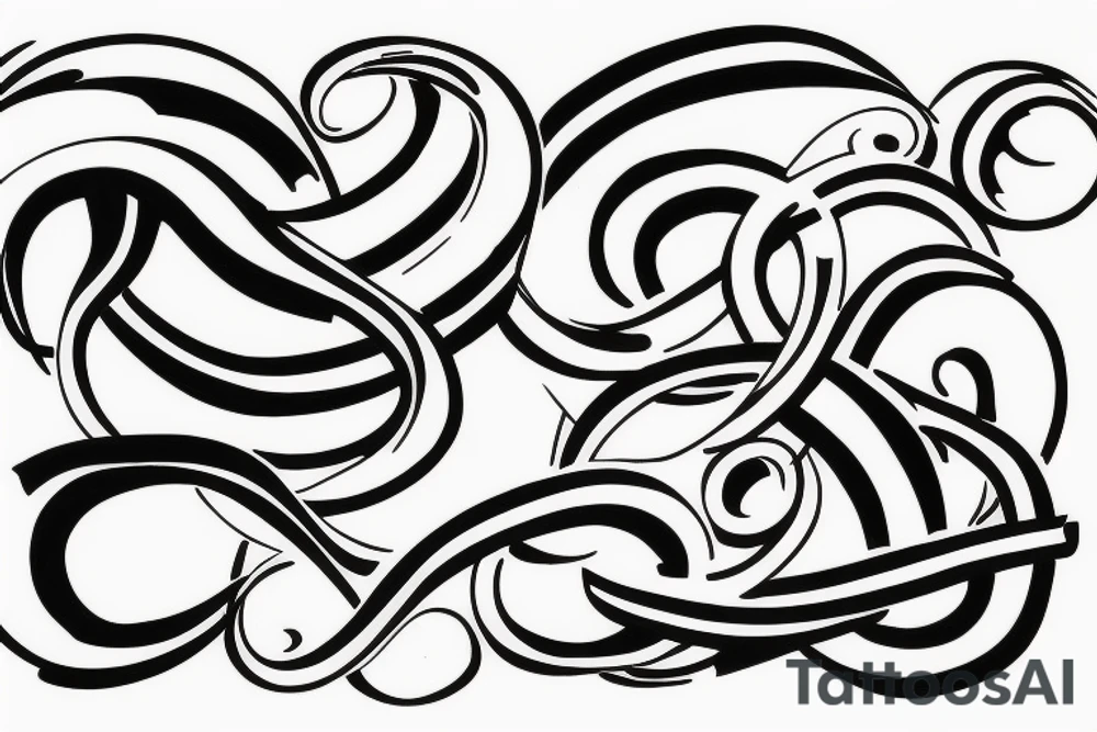 an infinity symbol that is a roller coaster tattoo idea