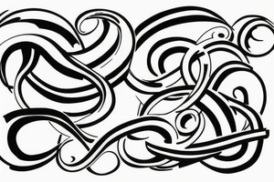 an infinity symbol that is a roller coaster tattoo idea