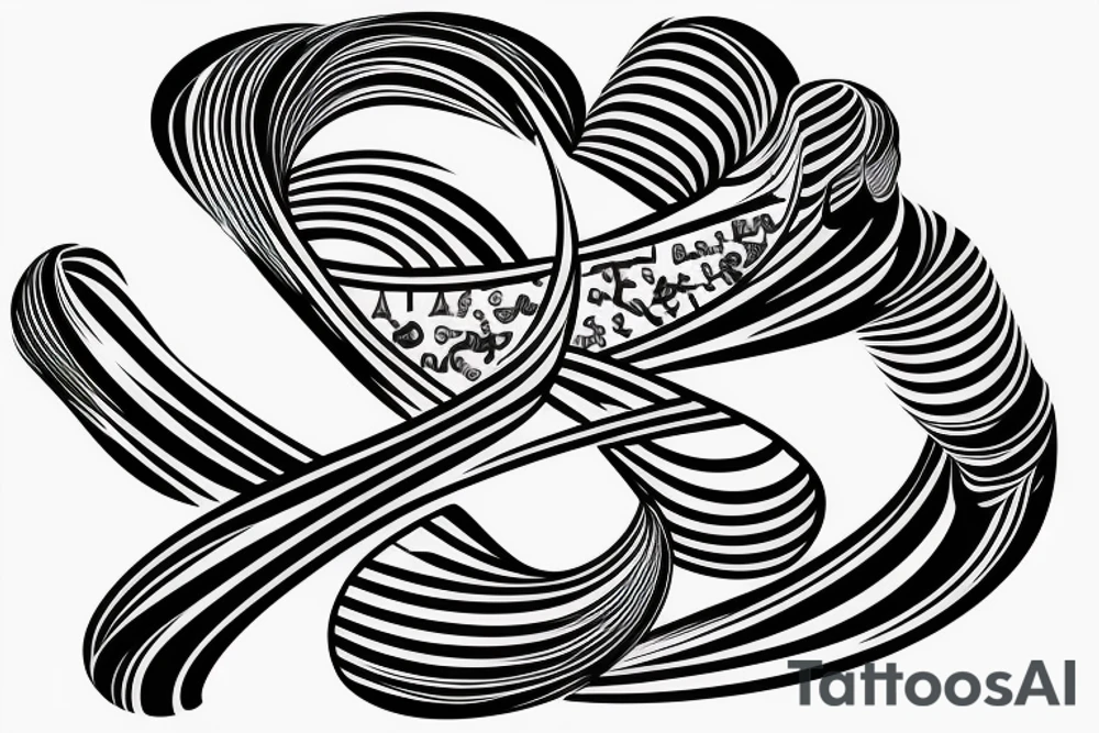 an infinity symbol that is a roller coaster tattoo idea