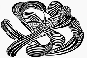 an infinity symbol that is a roller coaster tattoo idea